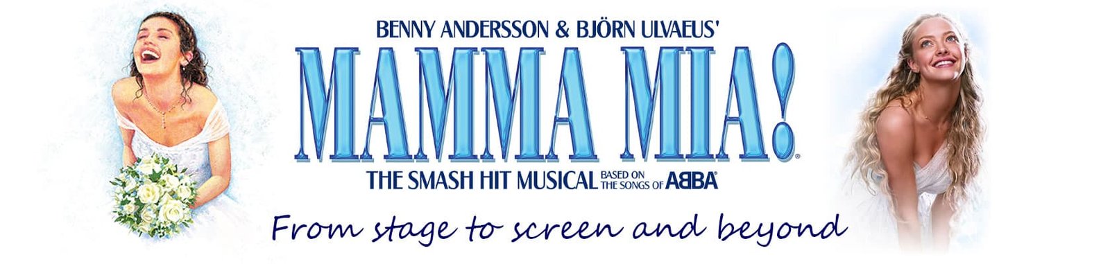 MAMMA MIA! Stage to screen and beyond banner artwork