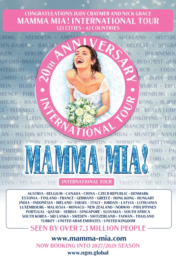 MAMMA MIA! 20th International Tour poster