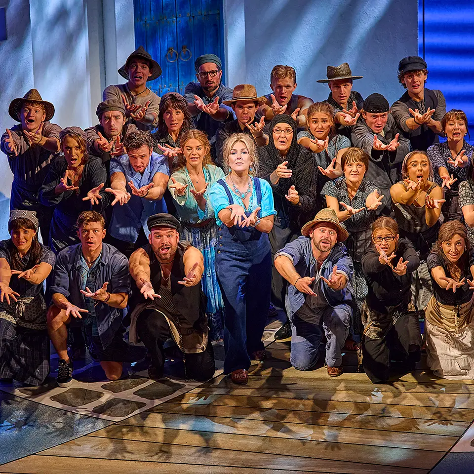 MAMMA MIA! London 2024 - 2025 cast. Photo by Brinkhoff/Mögenburg