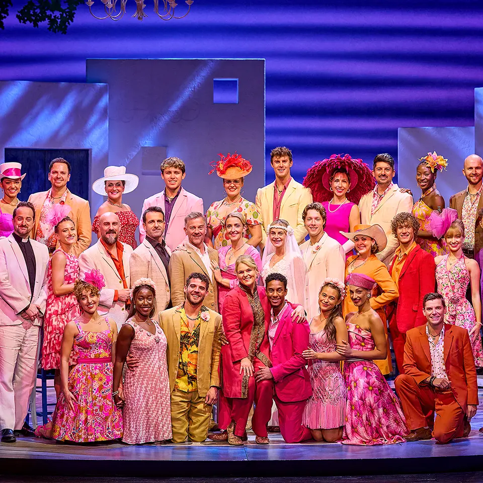 MAMMA MIA! UK & International Tour 2024 - 2025 cast. Photography by Brinkhoff/Mögenburg