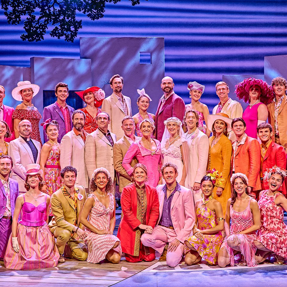 MAMMA MIA! London 2025 - 2026 cast. Photography by Brinkhoff/Mögenburg
