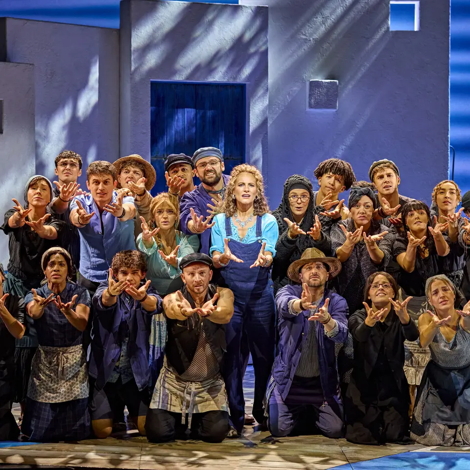 MAMMA MIA! UK Tour 2025 - 2026 cast. Photography by Brinkhoff/Mögenburg