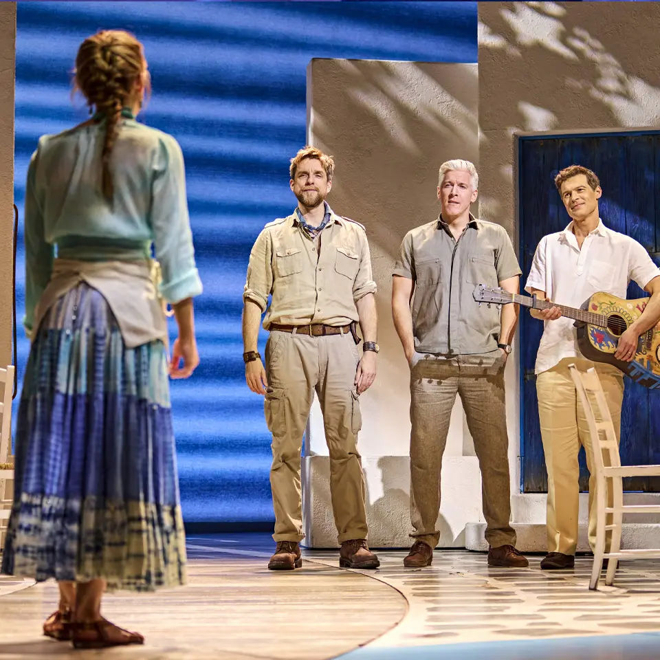 MAMMA MIA! UK Tour 2025 - 2026 cast. Photography by Brinkhoff/Mögenburg