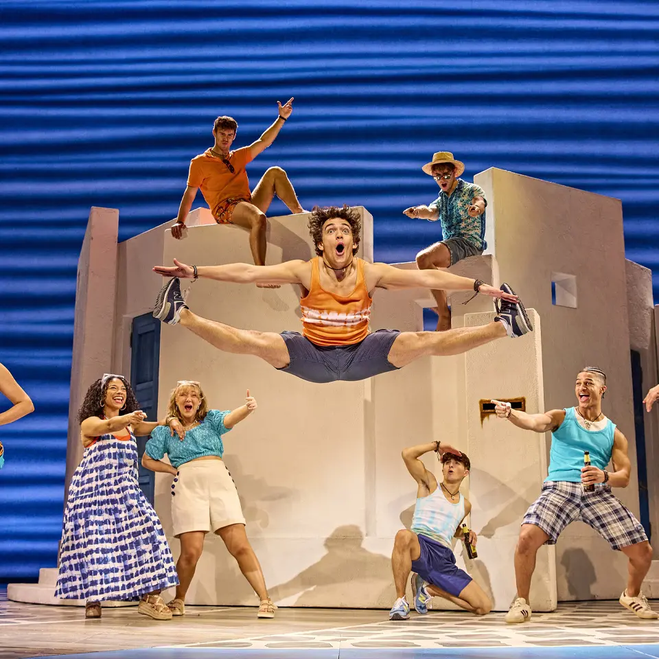 MAMMA MIA! UK Tour 2025 - 2026 cast. Photography by Brinkhoff/Mögenburg