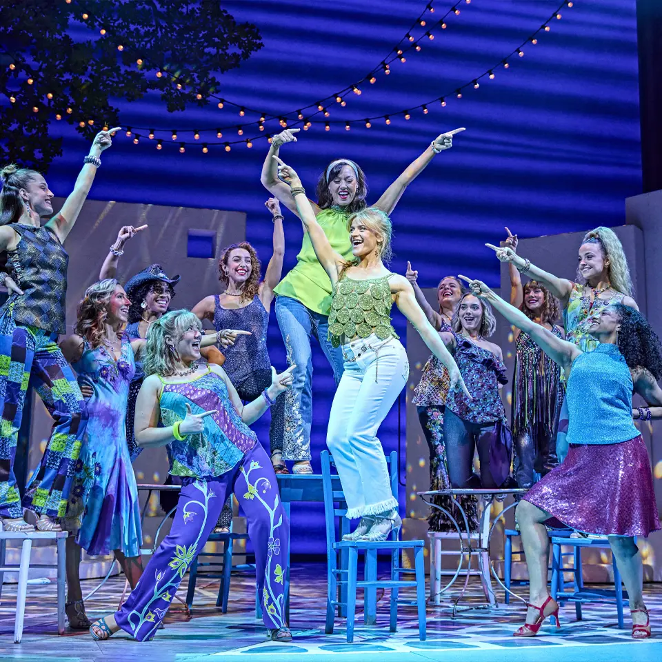 MAMMA MIA! UK Tour 2025 - 2026 cast. Photography by Brinkhoff/Mögenburg