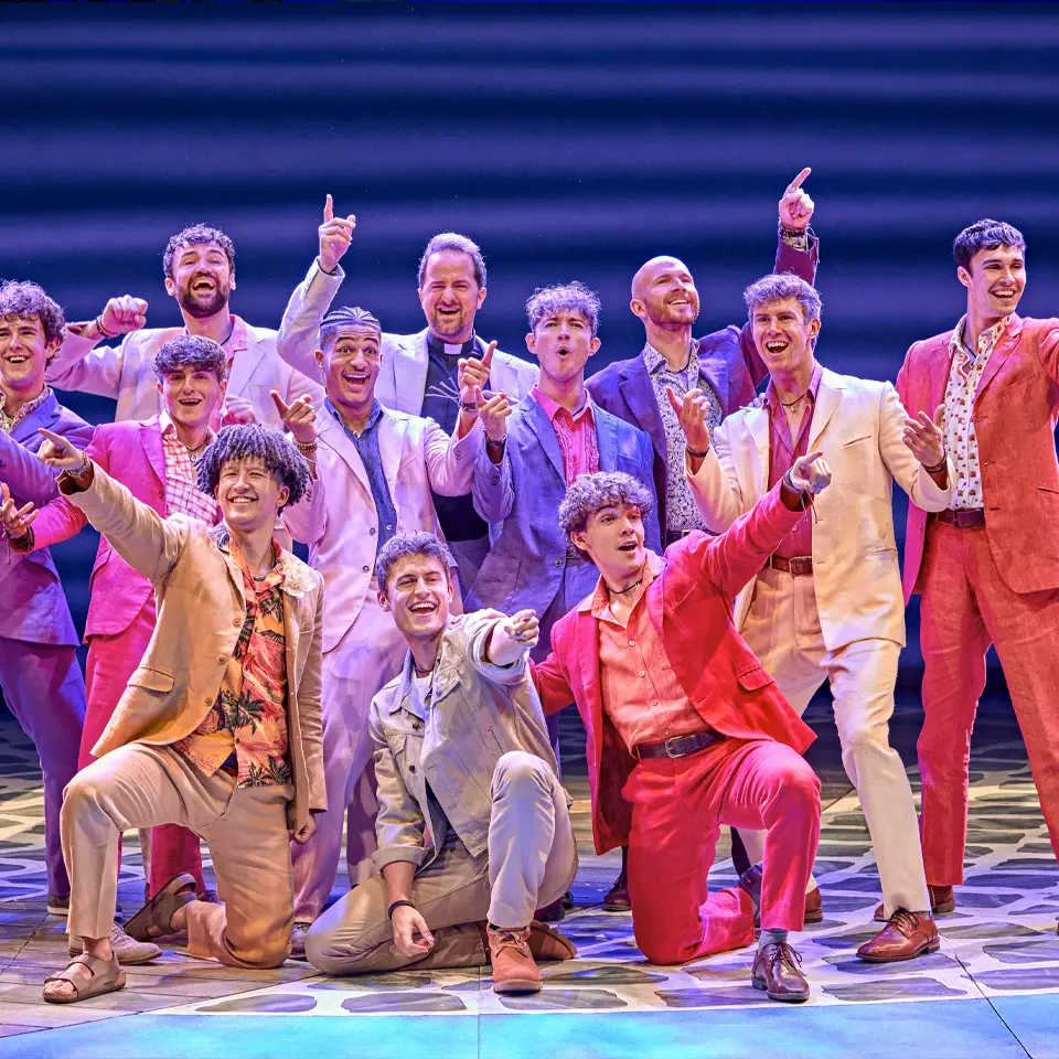 MAMMA MIA! UK Tour 2025 - 2026 cast. Photography by Brinkhoff/Mögenburg